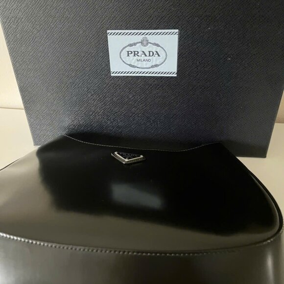 ❌SOLD❌ Prada Cleo Brushed Leather Shoulder Bag Black - Picture 16 of 16